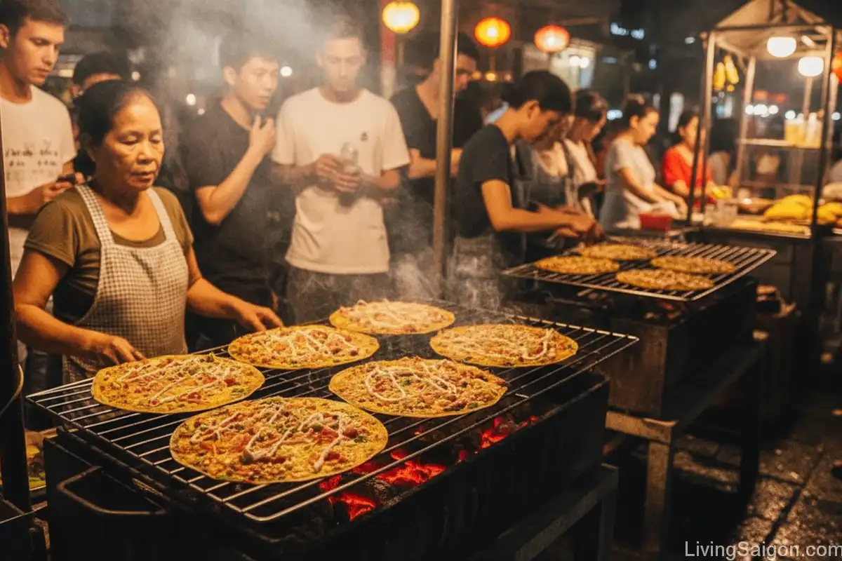must-try dishes saigon banh trang nuong grilled rice paper street food
