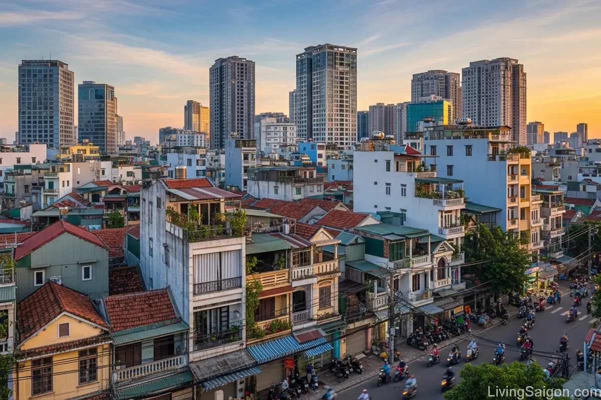 binh thanh district skyline saigon where to live urban view