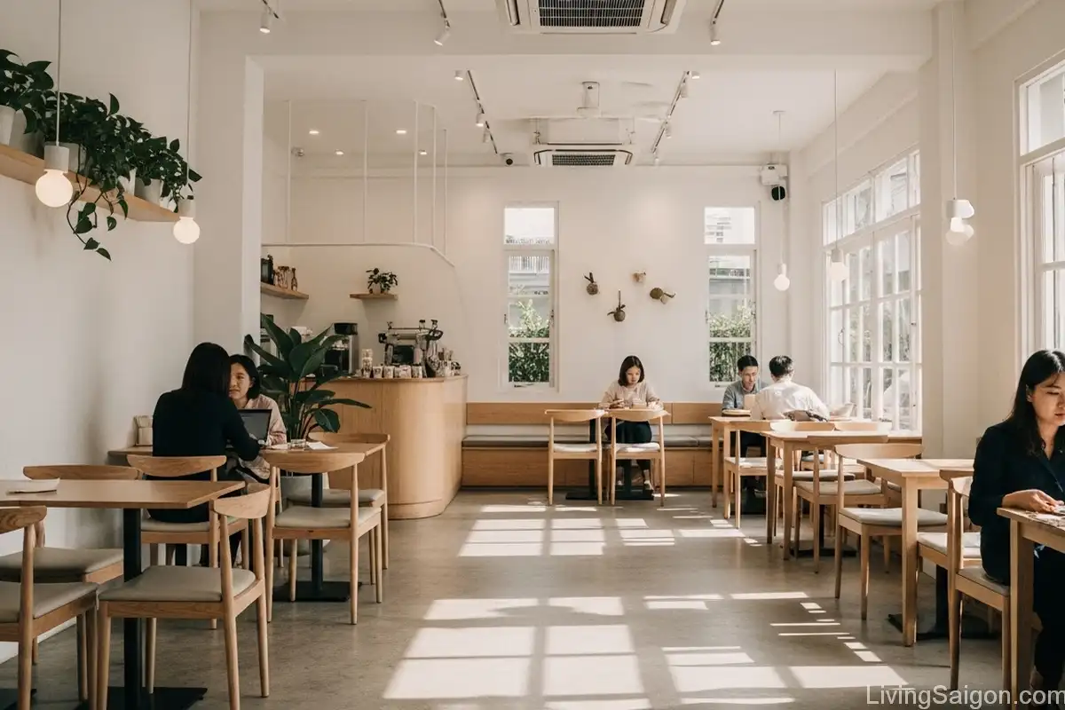 minimal cafe ho chi minh city aesthetic coffee shop