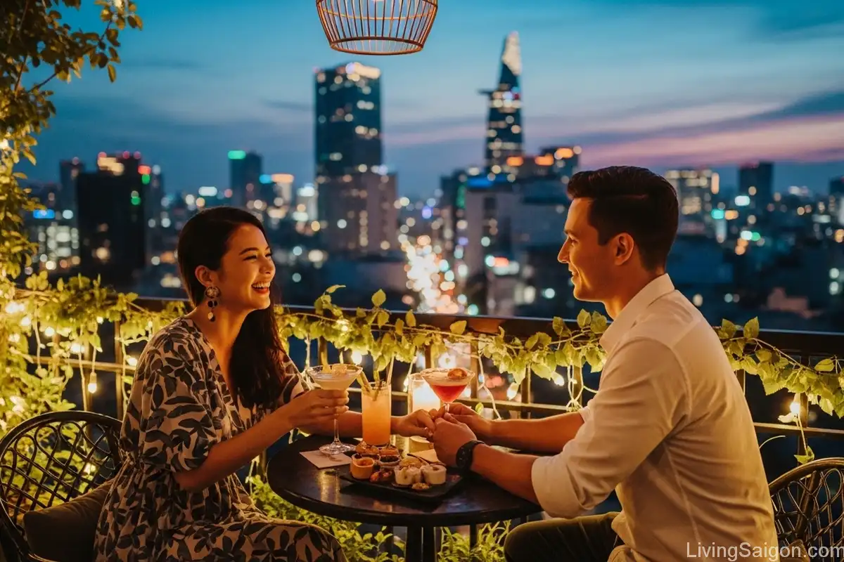 couple rooftop bar ho chi minh city romantic