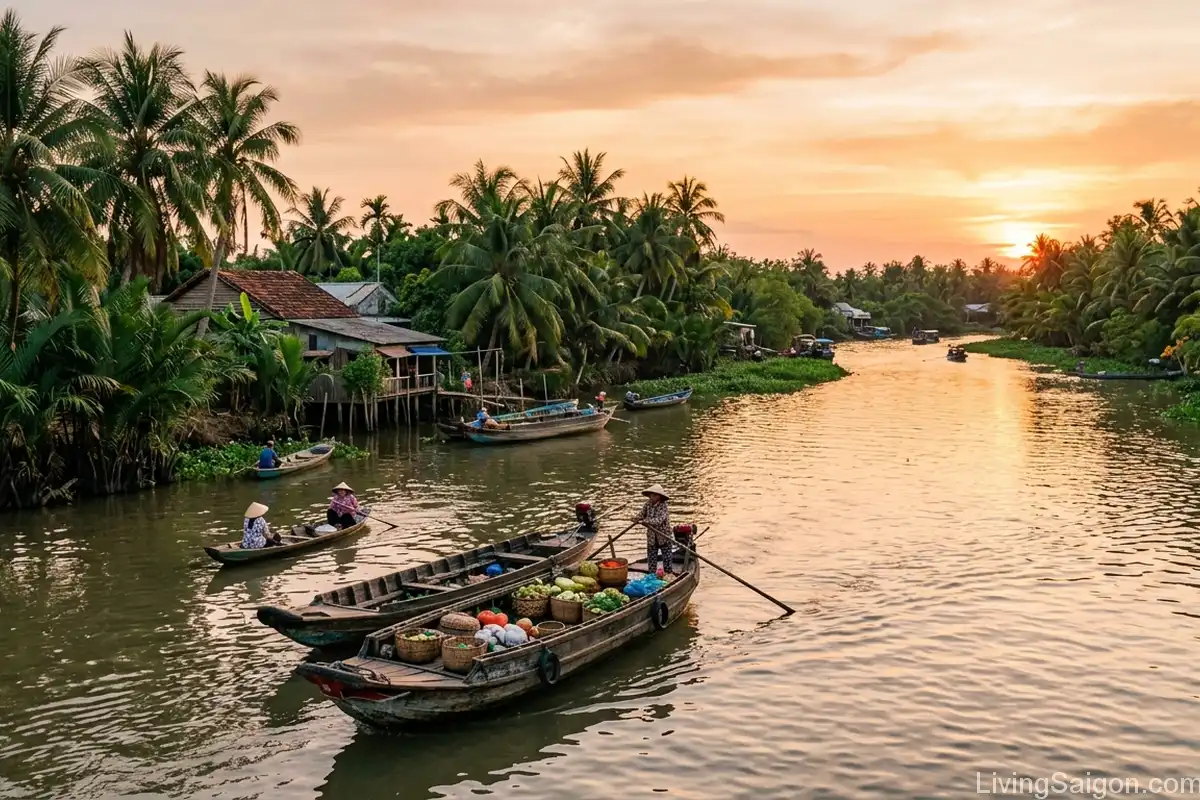 mekong delta near ho chi minh city river life